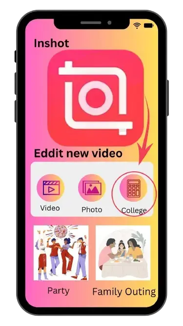 InShot Pro app on phone